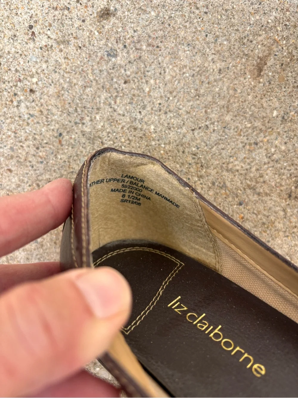 Liz Claiborne Dark Brown Mary Jane Flats with Strap